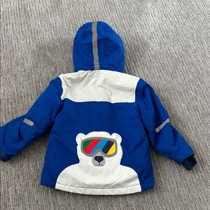 Mini Boden Retro Waterproof Ski Jacket with Removable Hood